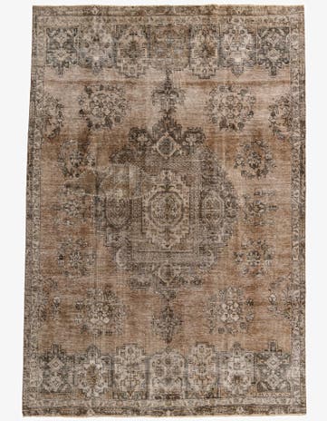 8' x 11' 7 Hand Knotted Ultra Vintage Persian Wool Rug
