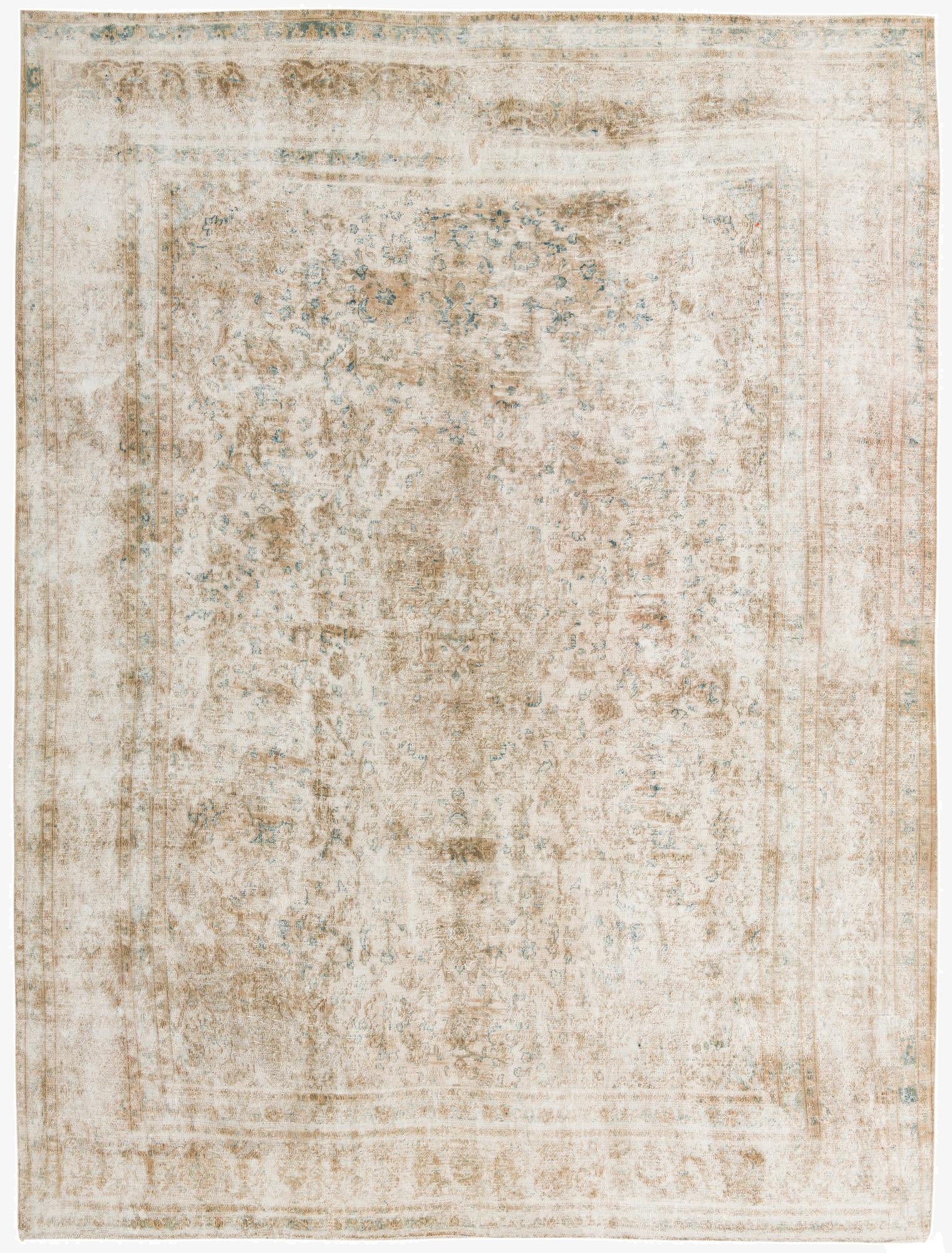 9' 4 x 12' 6  Hand Knotted Ultra Vintage Persian Wool Rug