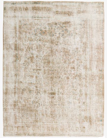 9' 4 x 12' 6 Hand Knotted Ultra Vintage Persian Wool Rug