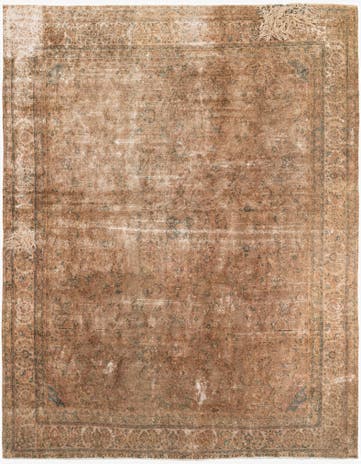 10' 3 x 13' Hand Knotted Ultra Vintage Persian Wool Rug