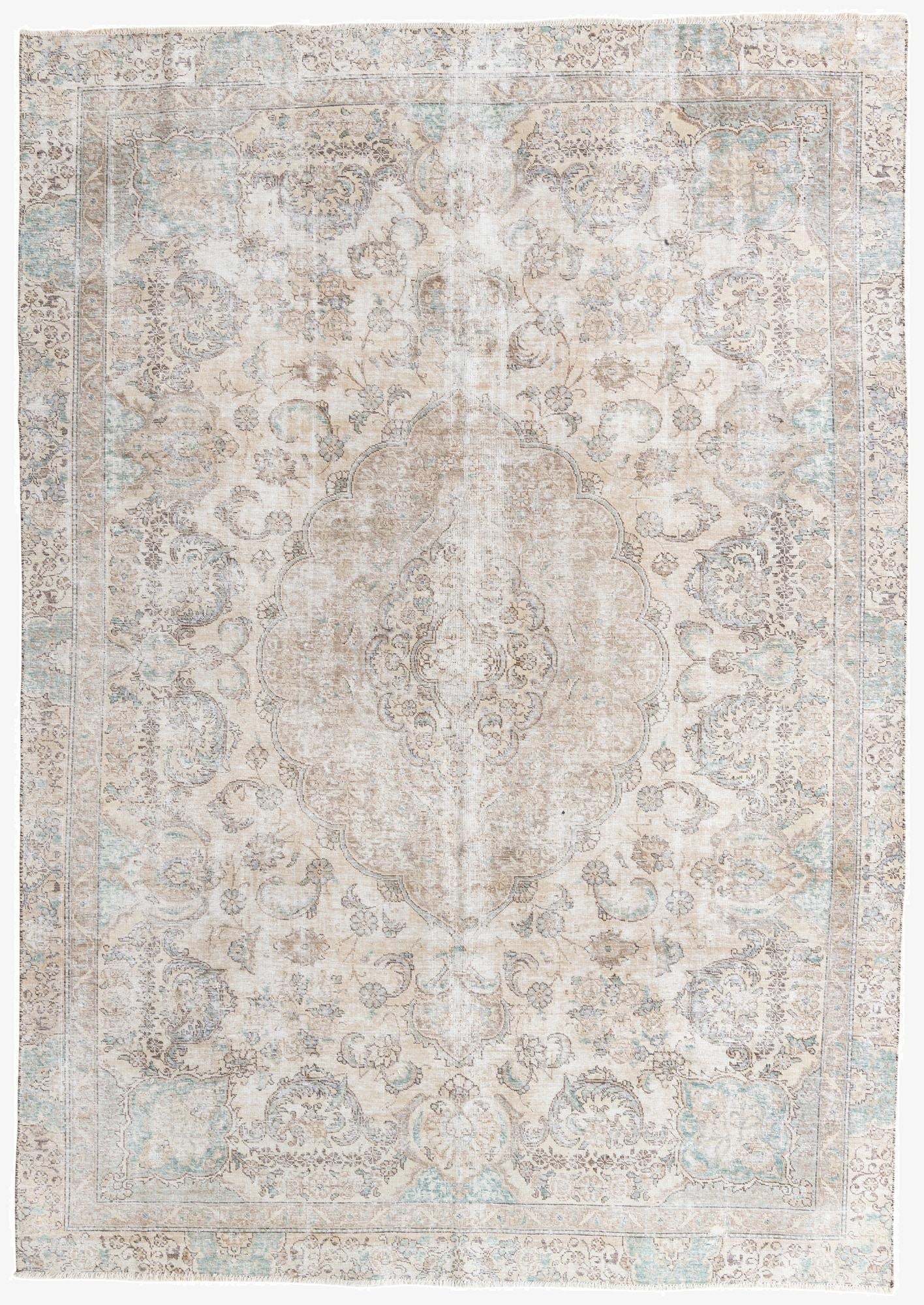 8' 3 x 11' 8  Hand Knotted Ultra Vintage Persian Wool Rug