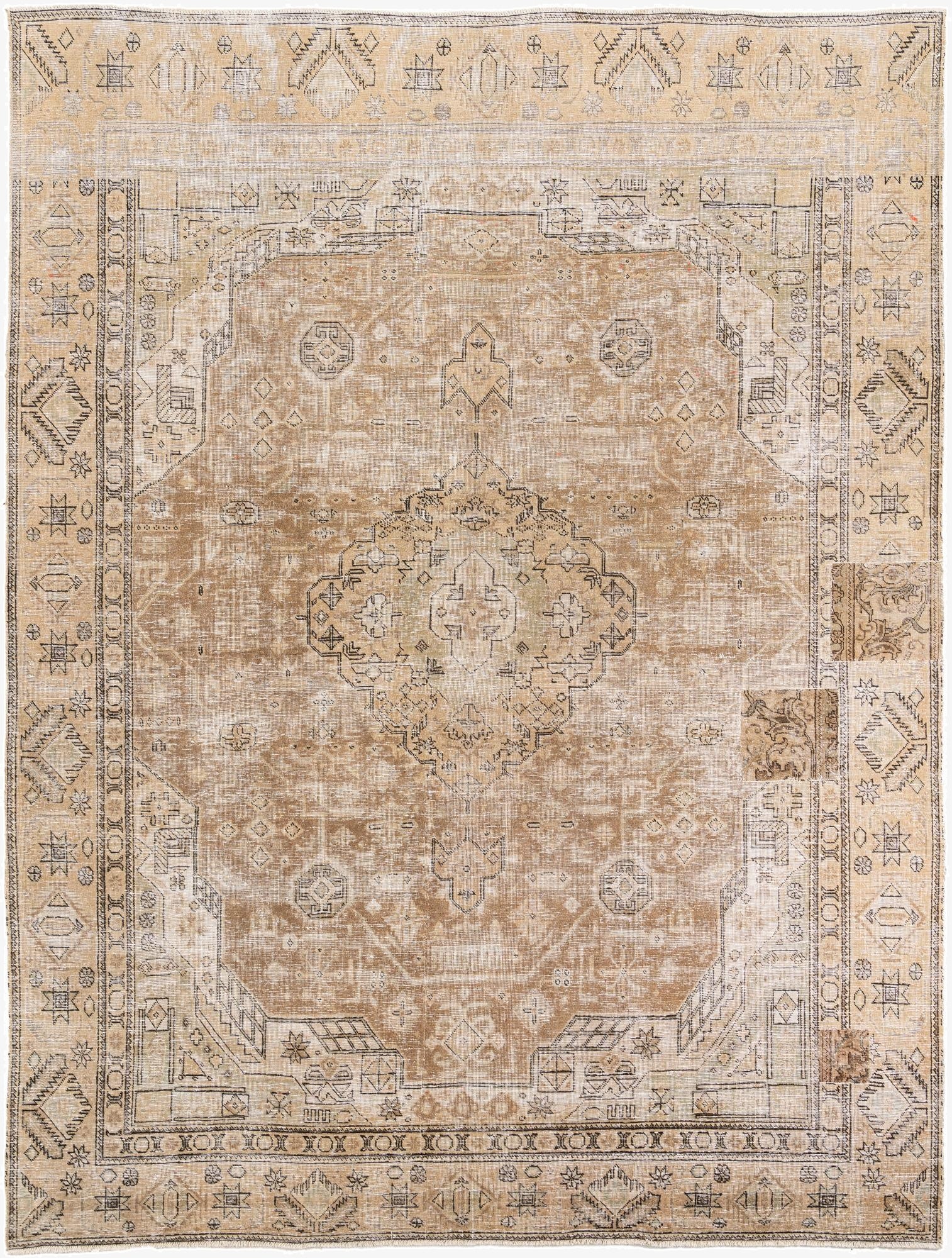 9' 2 x 12'  Hand Knotted Ultra Vintage Persian Wool Rug