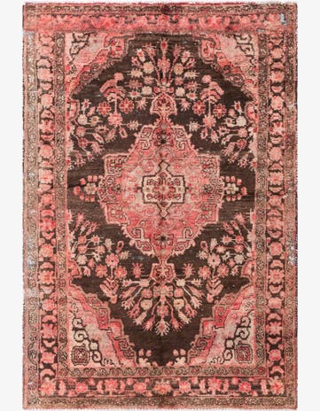 4' 6 x 6' 8 Hand Knotted Ultra Vintage Persian Wool Rug