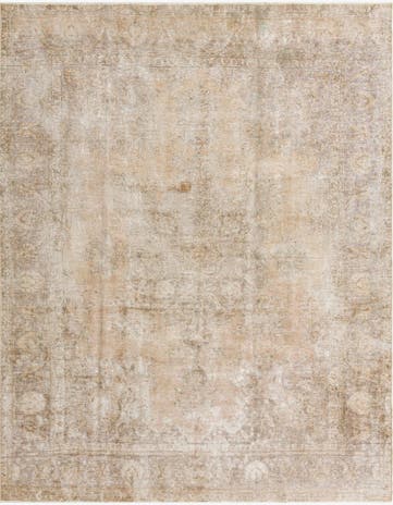 9' 9 x 12' 6 Hand Knotted Ultra Vintage Persian Wool Rug