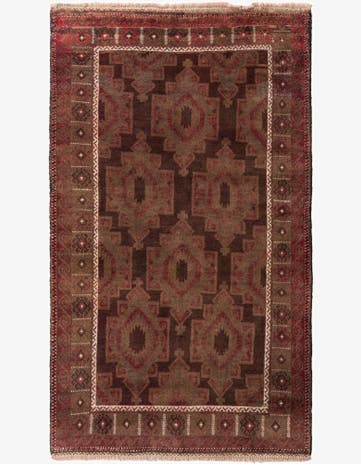 3' 8 x 6' 4 Hand Knotted Ultra Vintage Persian Wool Rug