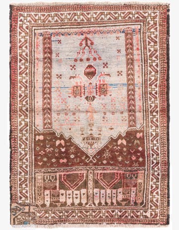 3' x 4' 3 Hand Knotted Ultra Vintage Persian Wool Rug