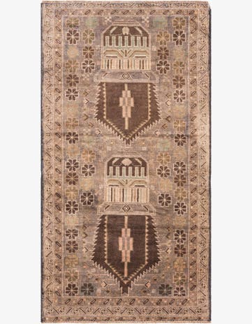 3' 3 x 6' 3 Hand Knotted Ultra Vintage Persian Wool Rug