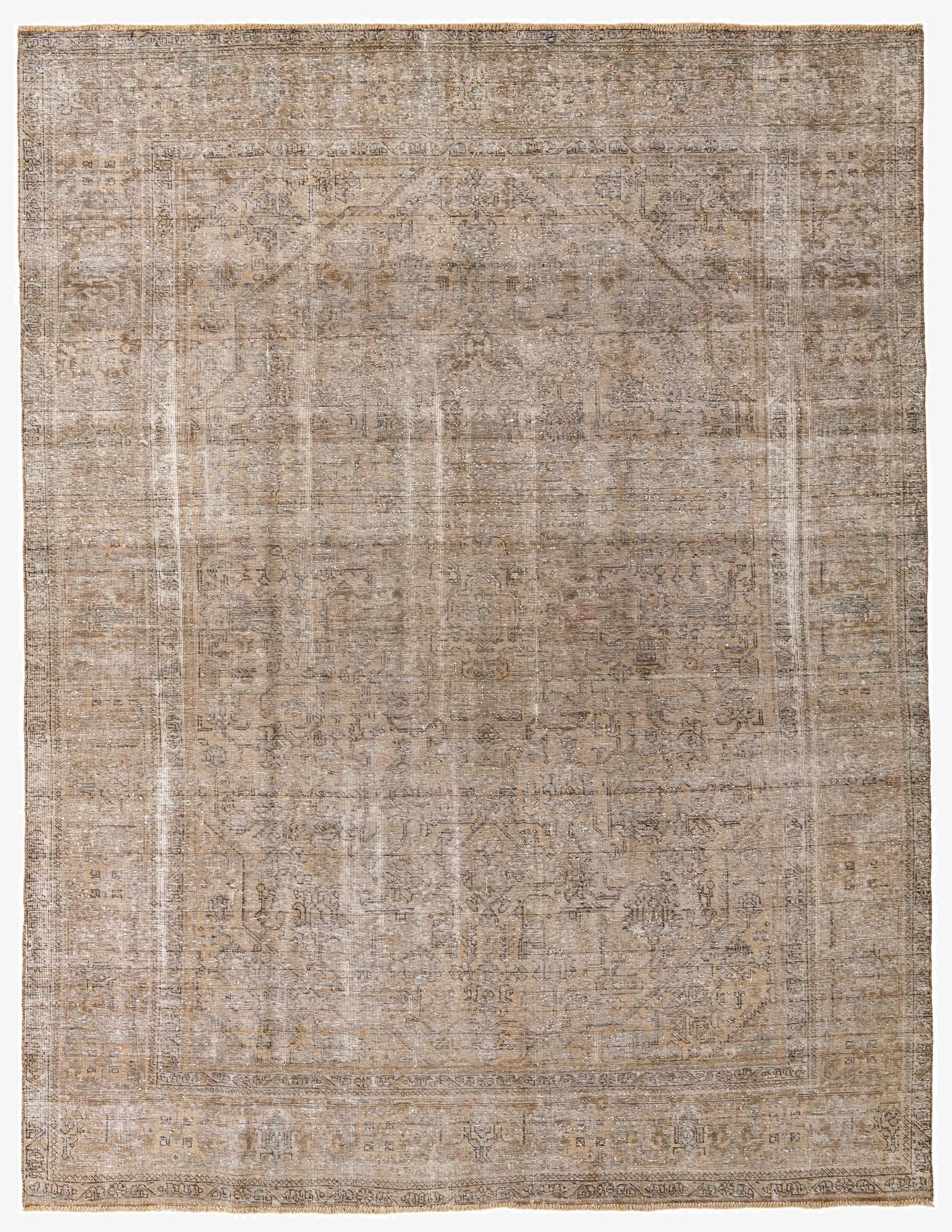 9' 5 x 12' 3  Hand Knotted Ultra Vintage Persian Wool Rug