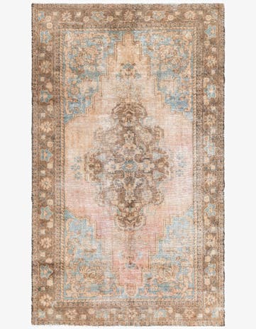 4' 2 x 7' 1 Hand Knotted Ultra Vintage Persian Wool Rug