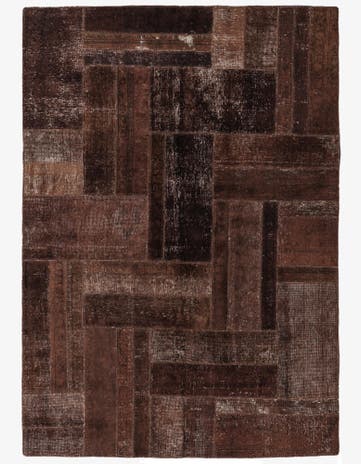 5' 8 x 8' Hand Knotted Ultra Vintage Persian Wool Rug