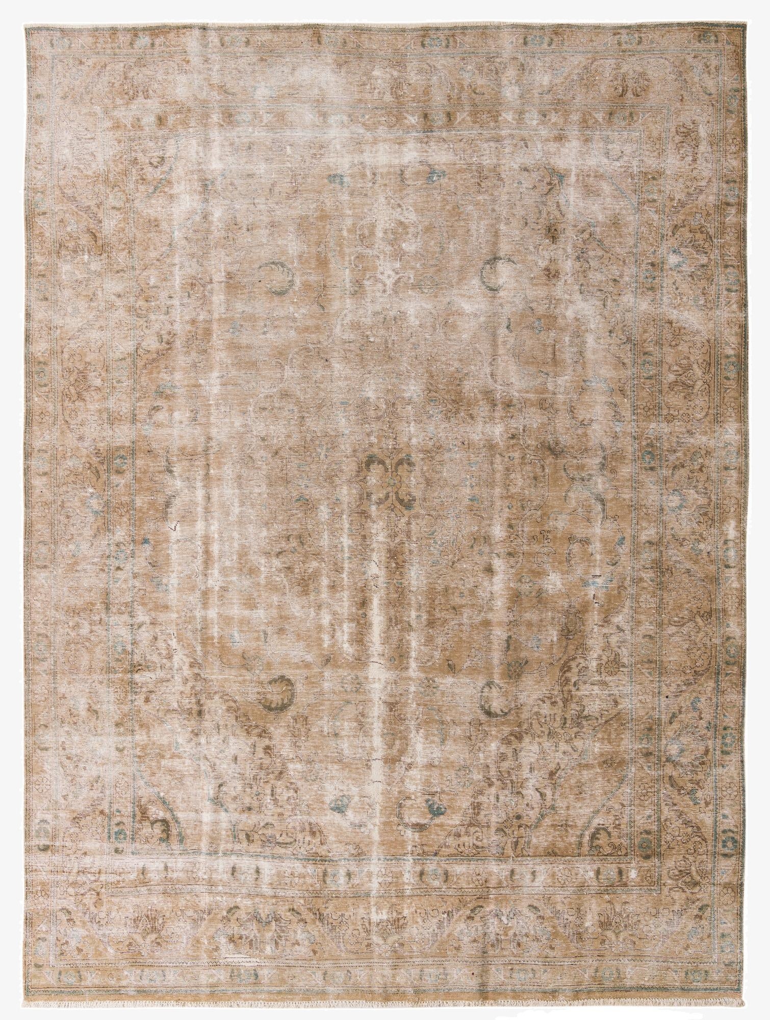 9' 3 x 12' 9  Hand Knotted Ultra Vintage Persian Wool Rug