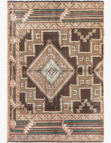 2' 7 x 3' 9 Hand Knotted Ultra Vintage Persian Wool Rug