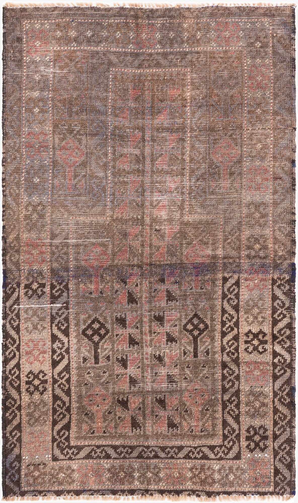 2' 7 x 4' 4  Hand Knotted Ultra Vintage Persian Wool Rug