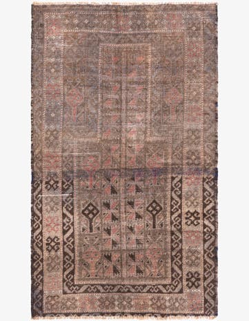 2' 7 x 4' 4 Hand Knotted Ultra Vintage Persian Wool Rug