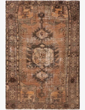 3' 4 x 5' Hand Knotted Ultra Vintage Persian Wool Rug