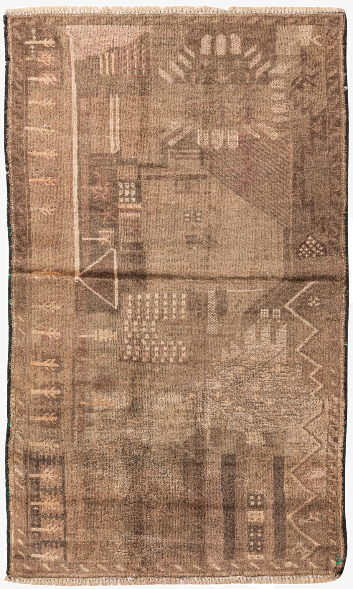 2' 10 x 5'  Hand Knotted Ultra Vintage Persian Wool Rug