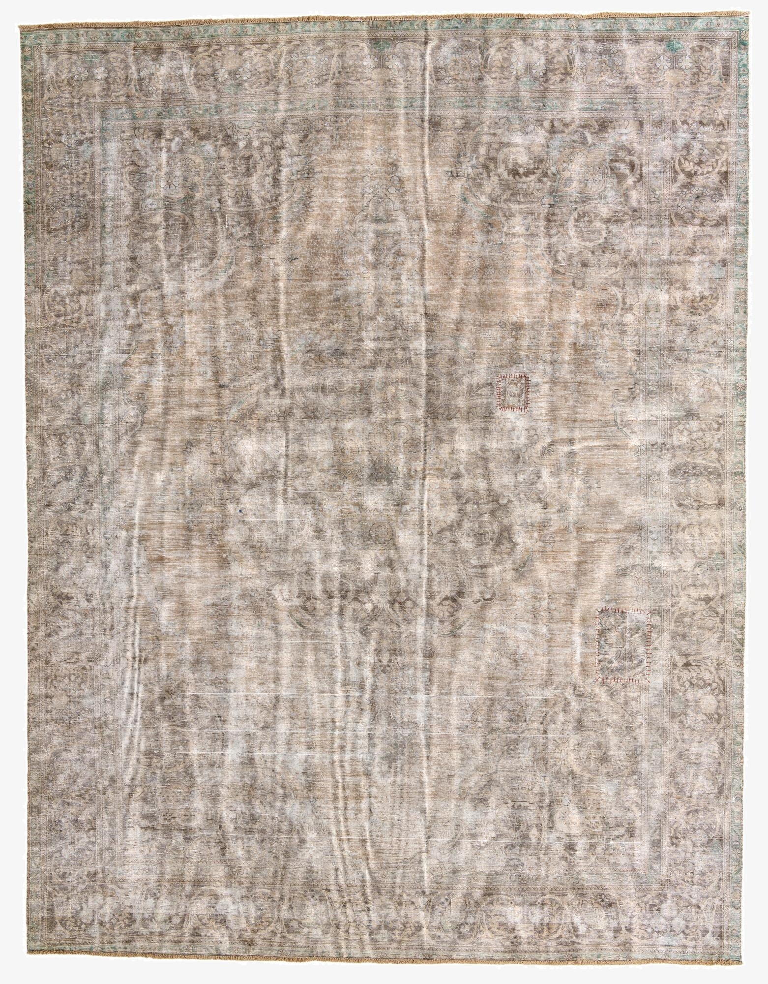 9' 7 x 12' 6  Hand Knotted Ultra Vintage Persian Wool Rug