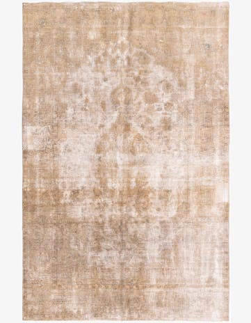 6' 2 x 9' 7 Hand Knotted Ultra Vintage Persian Wool Rug