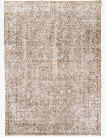 9' 3 x 12' 7 Hand Knotted Ultra Vintage Persian Wool Rug