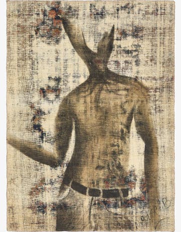 3' 5 x 4' 8 Hand Knotted Ultra Vintage Persian Wool Rug