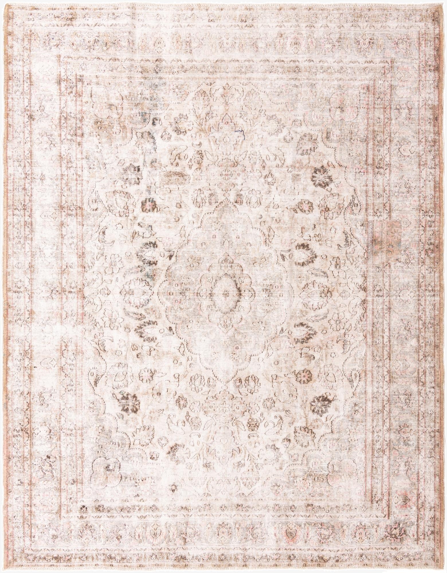 10' x 12' 10  Hand Knotted Ultra Vintage Persian Wool Rug