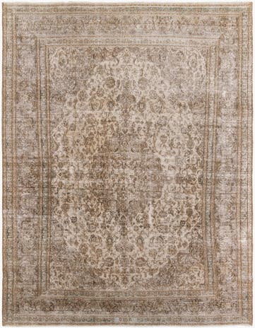 9' 5 x 12' 4 Hand Knotted Ultra Vintage Persian Wool Rug