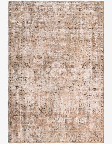 6' 6 x 9' 9 Hand Knotted Ultra Vintage Persian Wool Rug