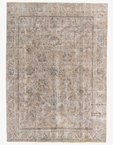 8' 10 x 12' 4 Hand Knotted Ultra Vintage Persian Wool Rug