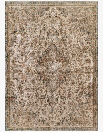 7' 2 x 9' 9 Hand Knotted Ultra Vintage Persian Wool Rug
