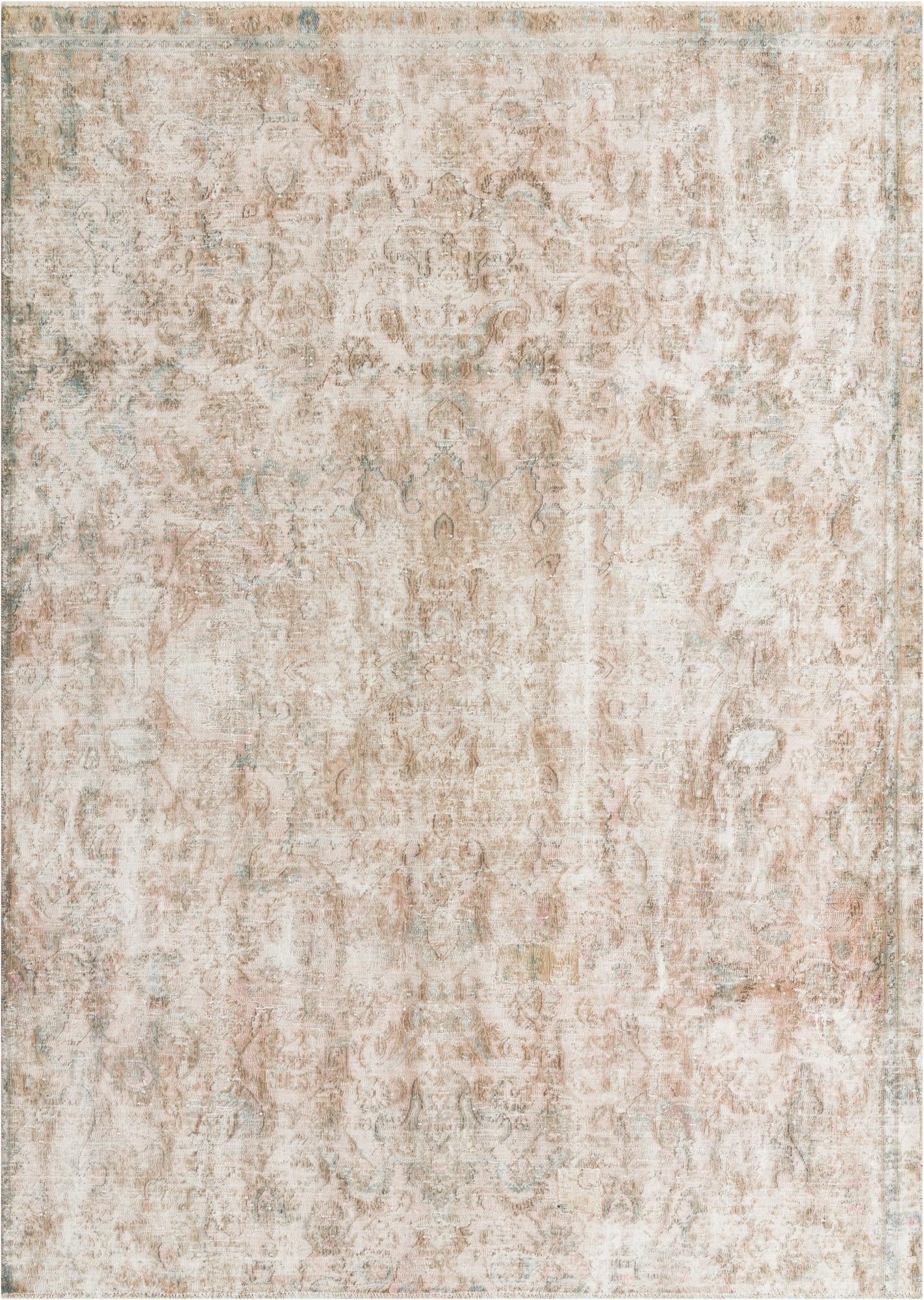 6' 6 x 9' 7  Hand Knotted Ultra Vintage Persian Wool Rug