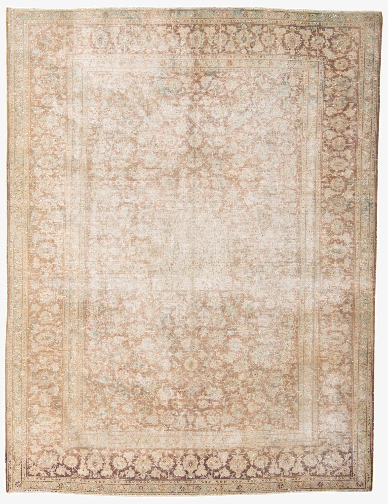 8' 9 x 11' 5  Hand Knotted Ultra Vintage Persian Wool Rug
