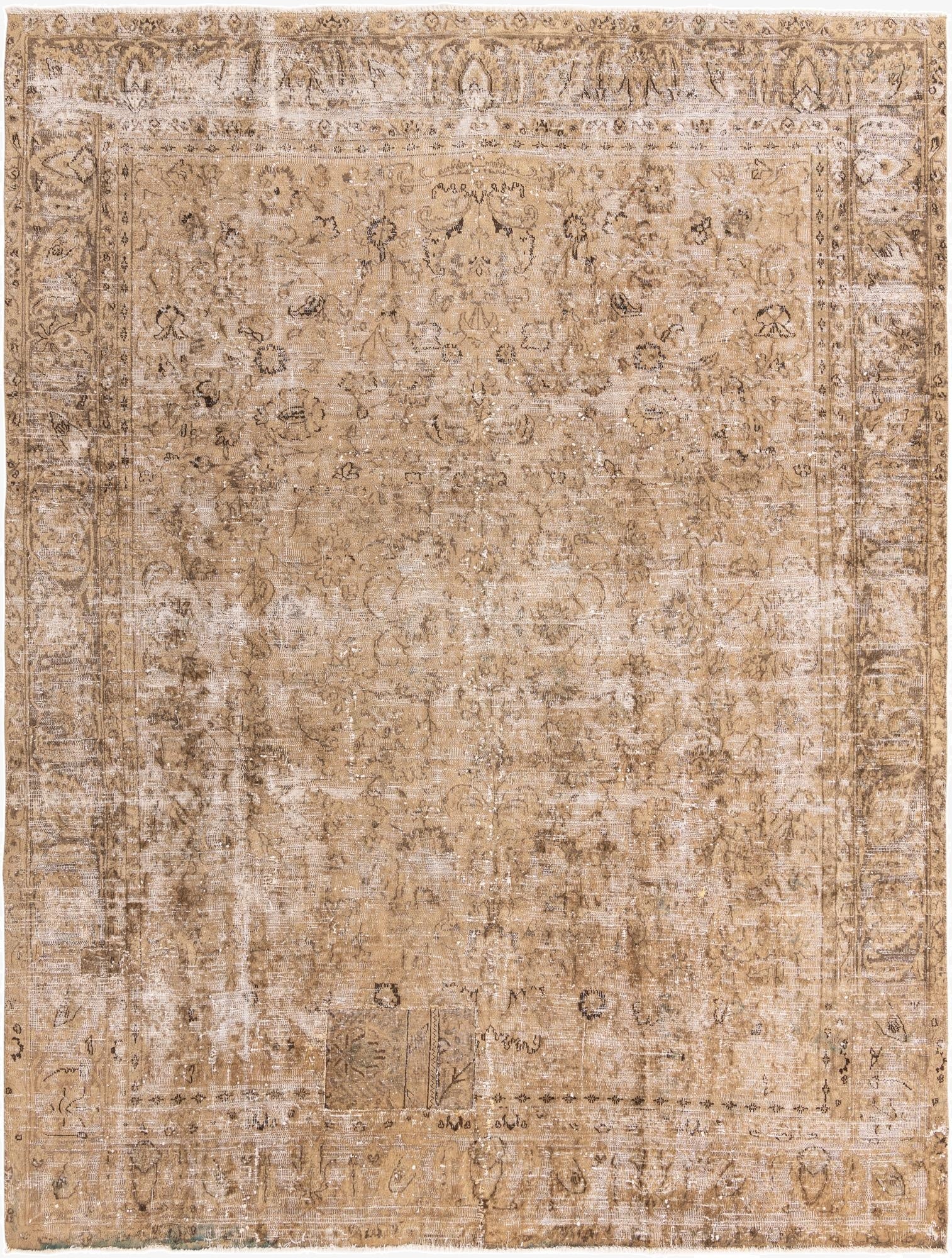 9' 2 x 11' 7  Hand Knotted Ultra Vintage Persian Wool Rug