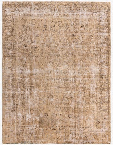 9' 2 x 11' 7 Hand Knotted Ultra Vintage Persian Wool Rug