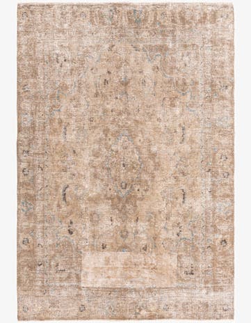 5' 9 x 8' 7 Hand Knotted Ultra Vintage Persian Wool Rug
