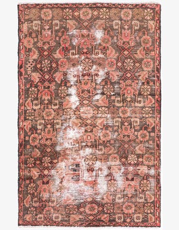 2' 9 x 4' 8 Hand Knotted Ultra Vintage Persian Wool Rug