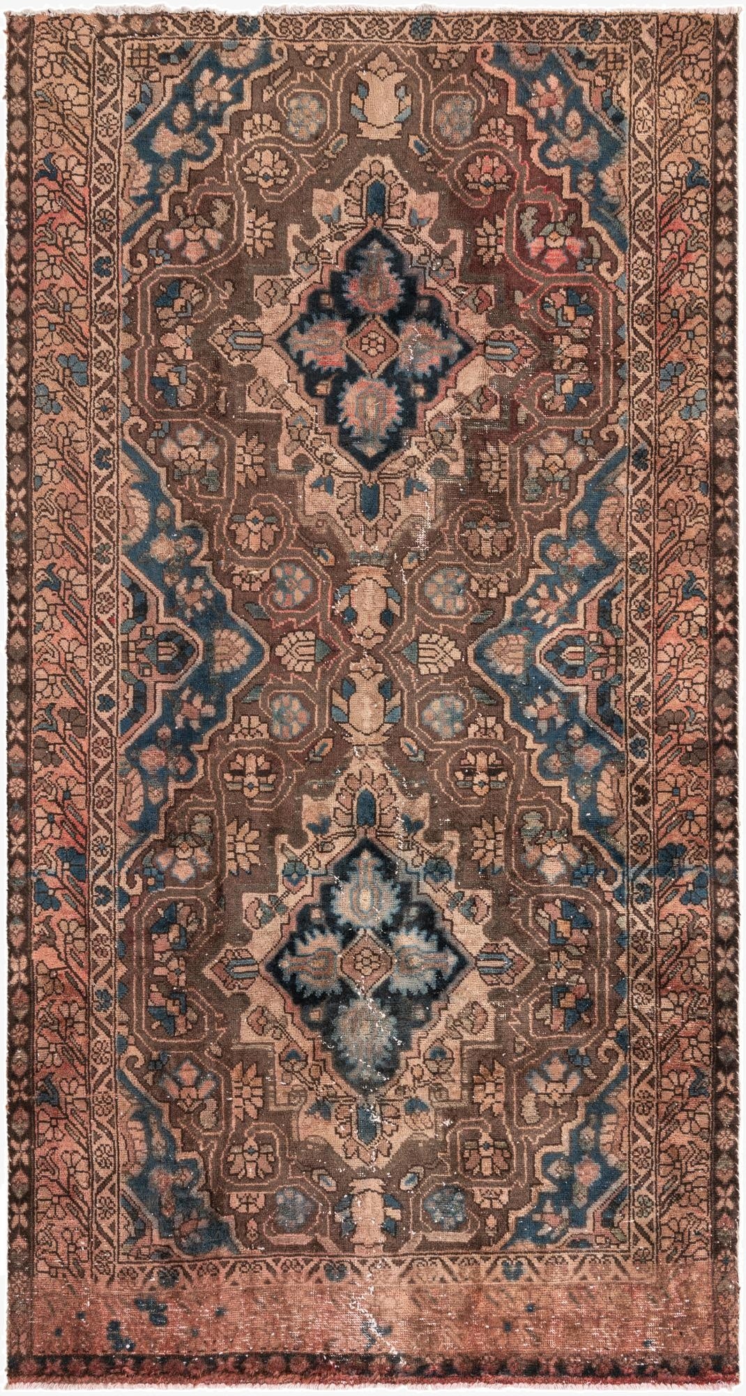 5' x 9' 5  Hand Knotted Ultra Vintage Persian Wool Rug