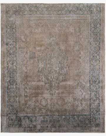 9' 4 x 11' 10 Hand Knotted Ultra Vintage Persian Wool Rug