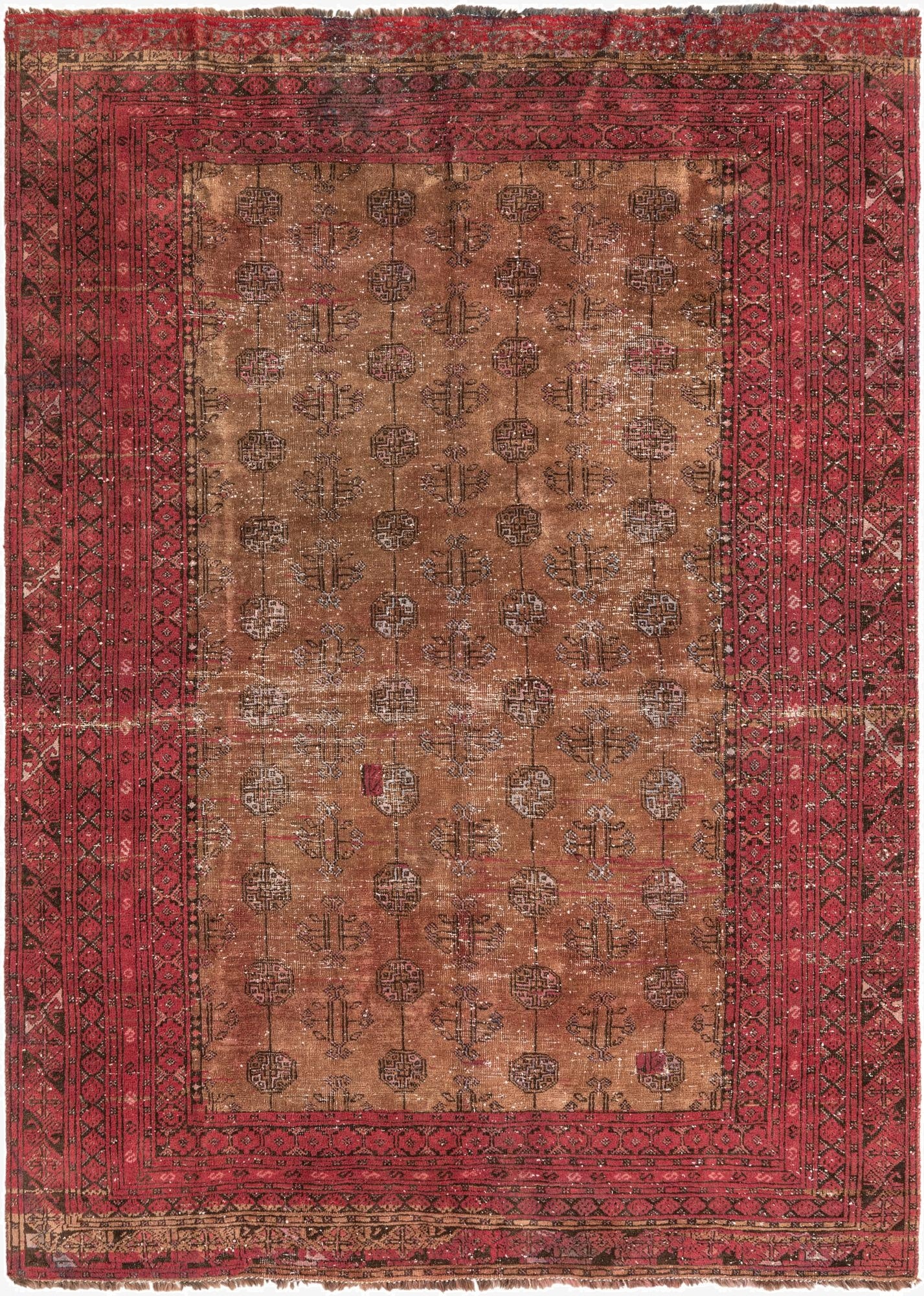 Primary image 5' 8 x 7' 10  Hand Knotted Ultra Vintage Persian Wool Rug