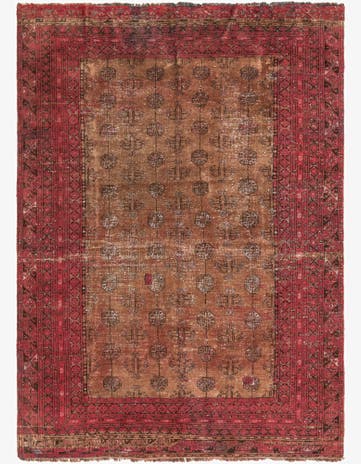 5' 8 x 7' 10 Hand Knotted Ultra Vintage Persian Wool Rug