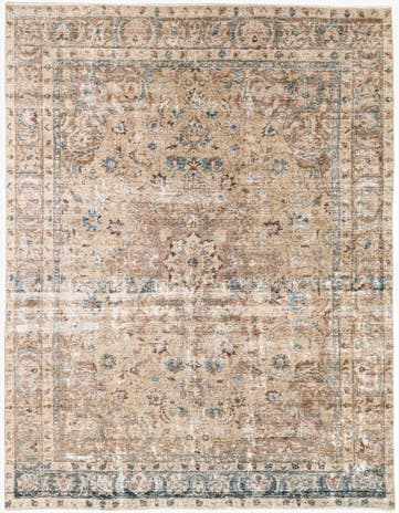 8' x 10' 5 Hand Knotted Ultra Vintage Persian Wool Rug