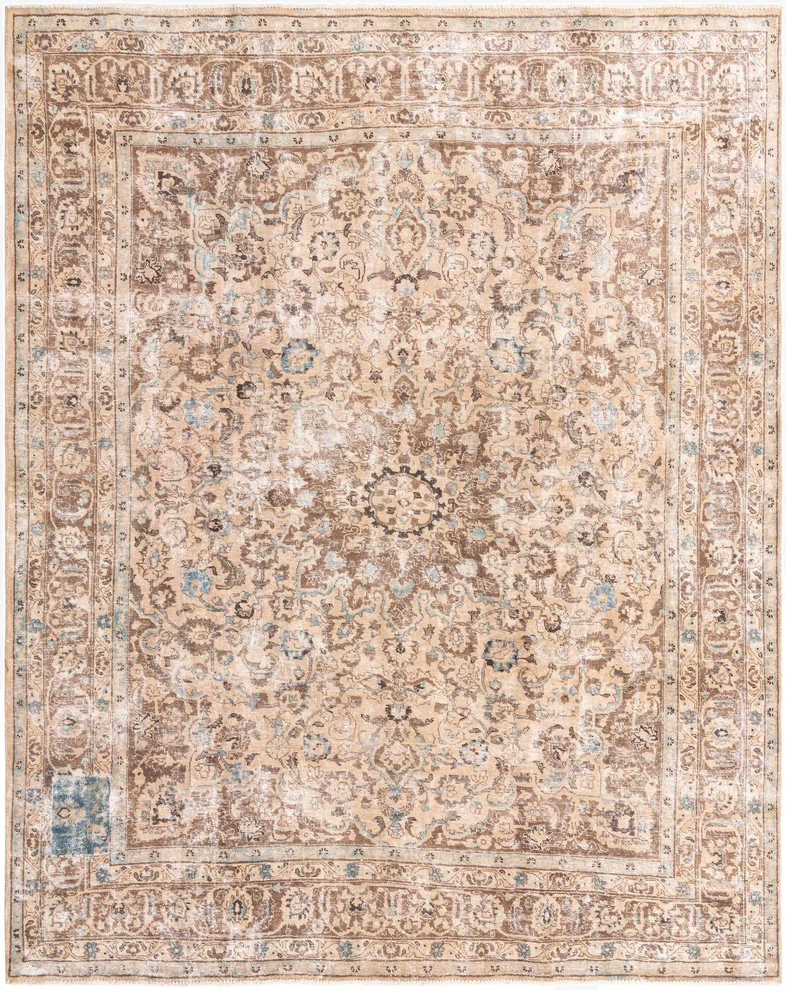 9' 5 x 12' 1  Hand Knotted Ultra Vintage Persian Wool Rug