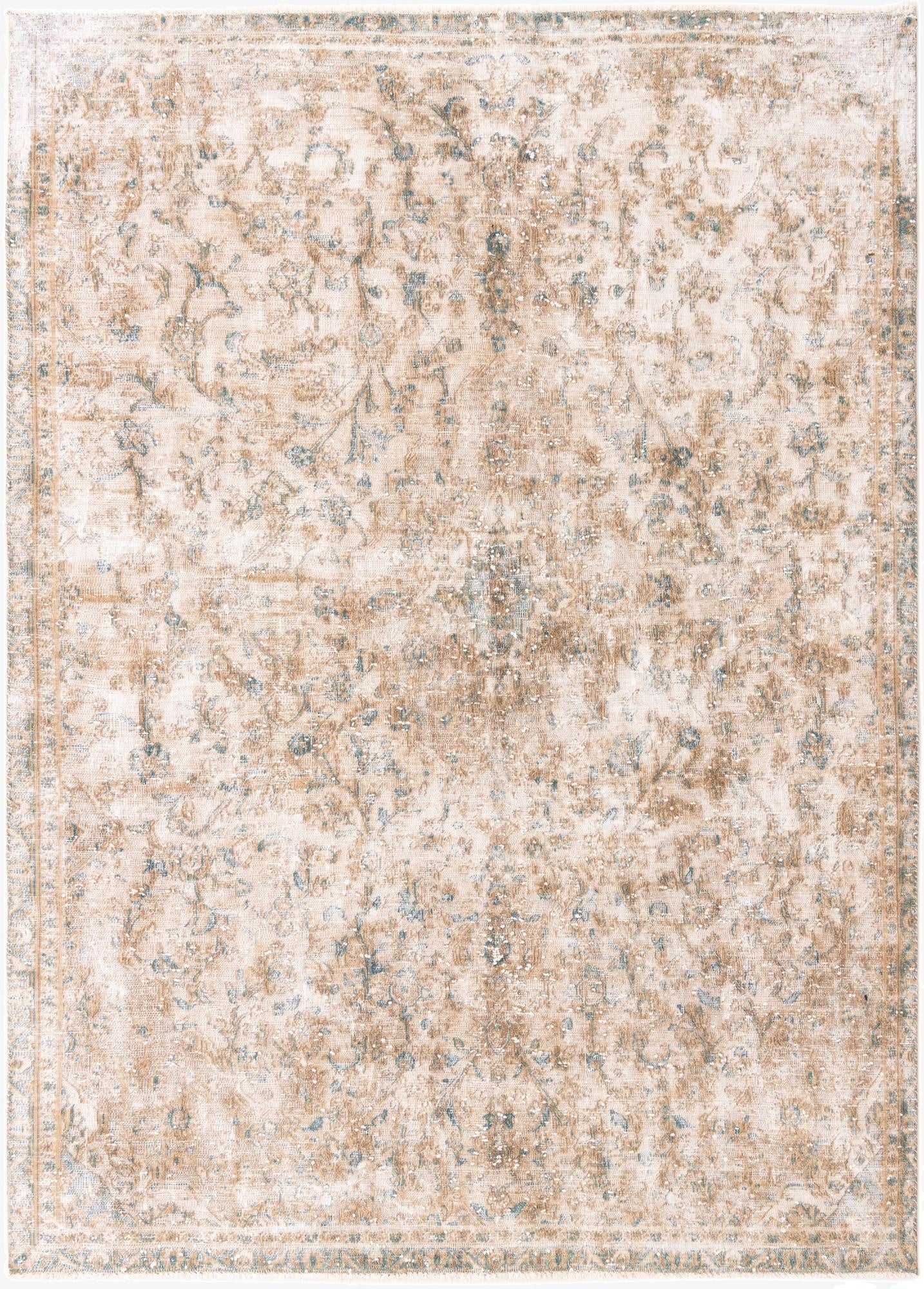 Primary image 6' 9 x 9' 6  Hand Knotted Ultra Vintage Persian Wool Rug