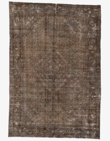 6' 2 x 9' Hand Knotted Ultra Vintage Persian Wool Rug