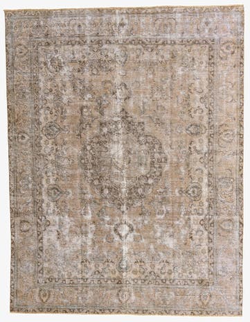 9' 5 x 12' 6 Hand Knotted Ultra Vintage Persian Wool Rug