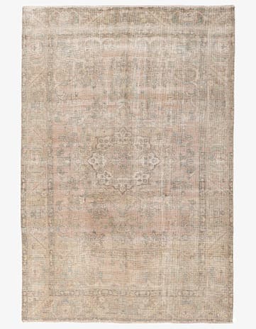 6' 6 x 9' 7 Hand Knotted Ultra Vintage Persian Wool Rug