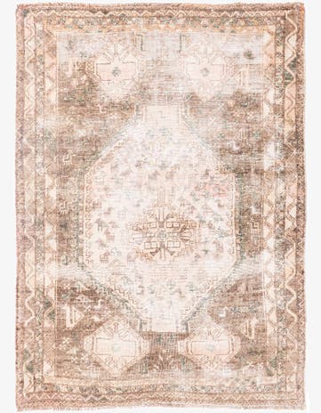 3' 10 x 5' 4 Hand Knotted Ultra Vintage Persian Wool Rug