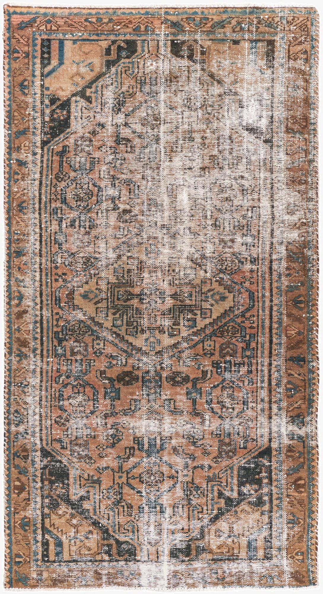 3' 3 x 6' 4  Hand Knotted Ultra Vintage Persian Wool Rug