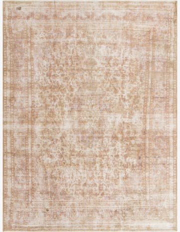 9' 7 x 12' 8 Hand Knotted Ultra Vintage Persian Wool Rug