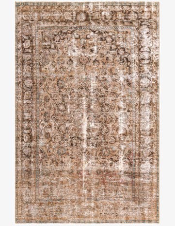 6' 4 x 9' 5 Hand Knotted Ultra Vintage Persian Wool Rug