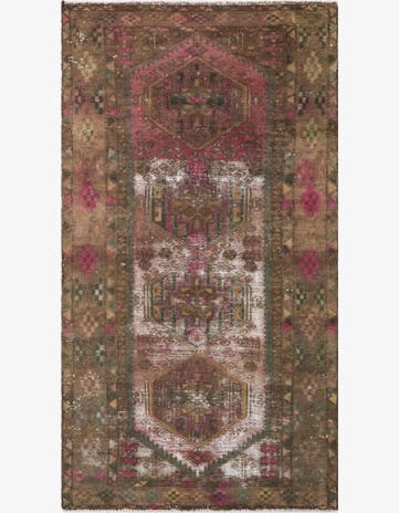 3' 6 x 6' 4 Hand Knotted Ultra Vintage Persian Wool Rug